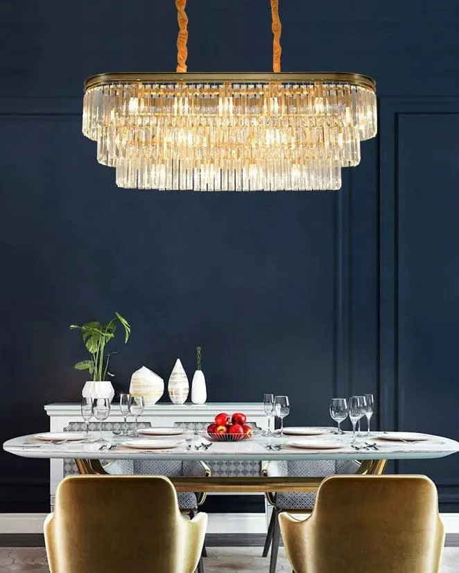 Lustre de Verre Premium Ovale - Dimmable