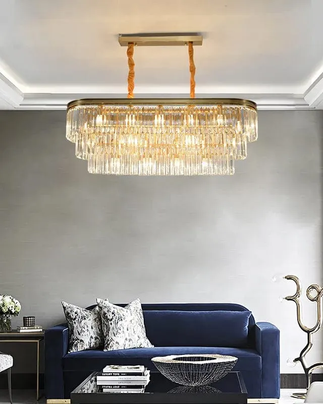 Lustre de Verre Premium Ovale - Dimmable
