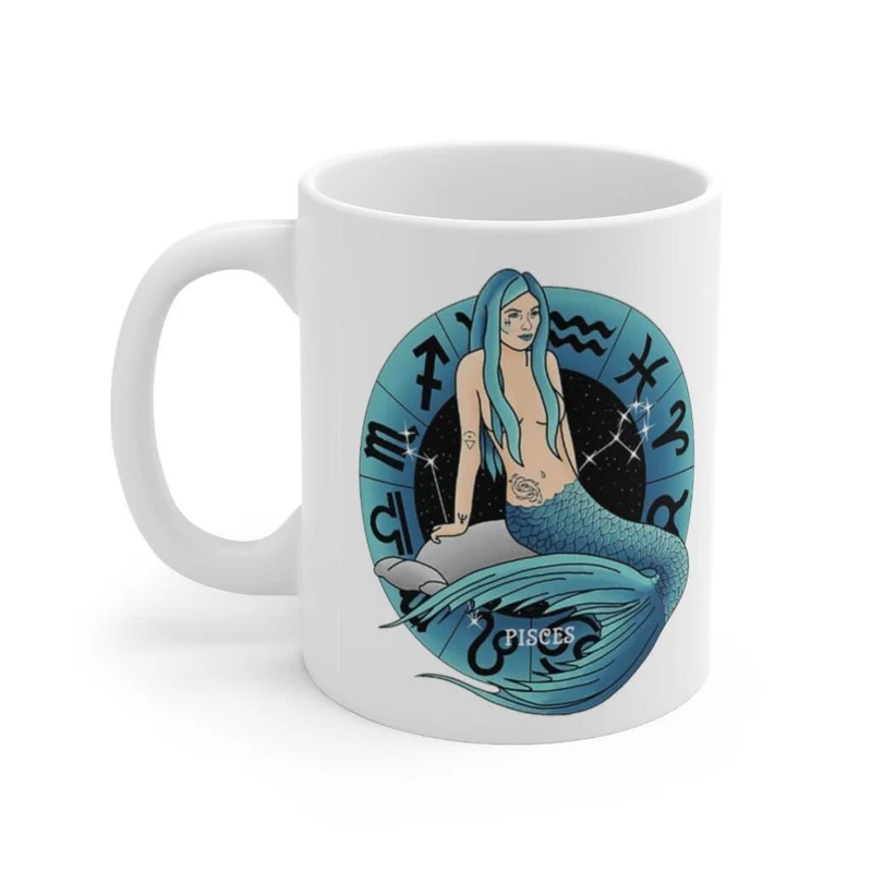 Tasse de zodiaque de poissons, tasse de poissons, 19 février au 20 mars né cadeau de zodiaque, signe de zodiaque, cadeau d'horoscope, cadeau d'astrologie, tasse || Naissance Poissons