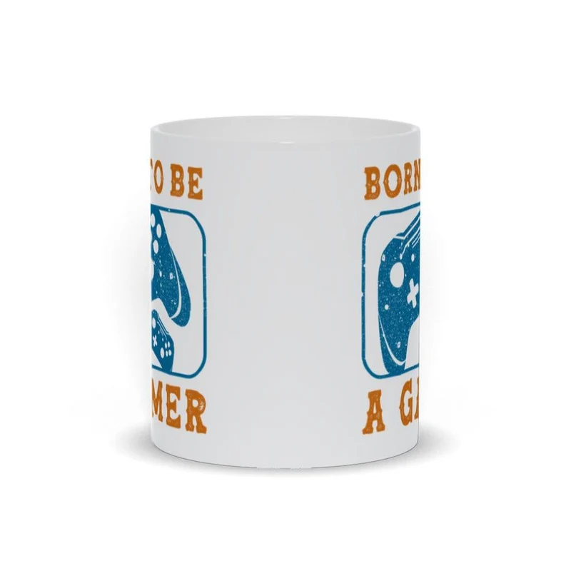 Born To Be A Gamer Mugs, Born To Be A Gamer White Mugs, Tasse de jeu vidéo, Cadeau de joueur en ligne, Contrôleur de jeu, Amateur de jeux vidéo, Garçons adolescents