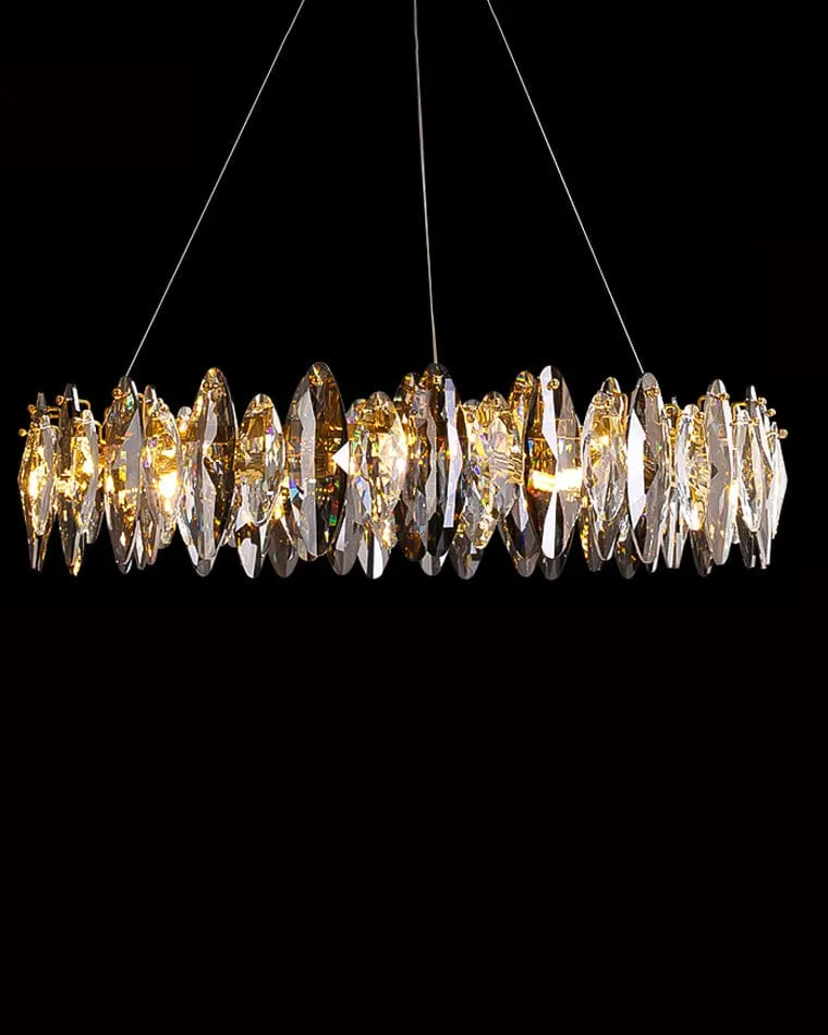 Lustre Moderne en Verre Fumé