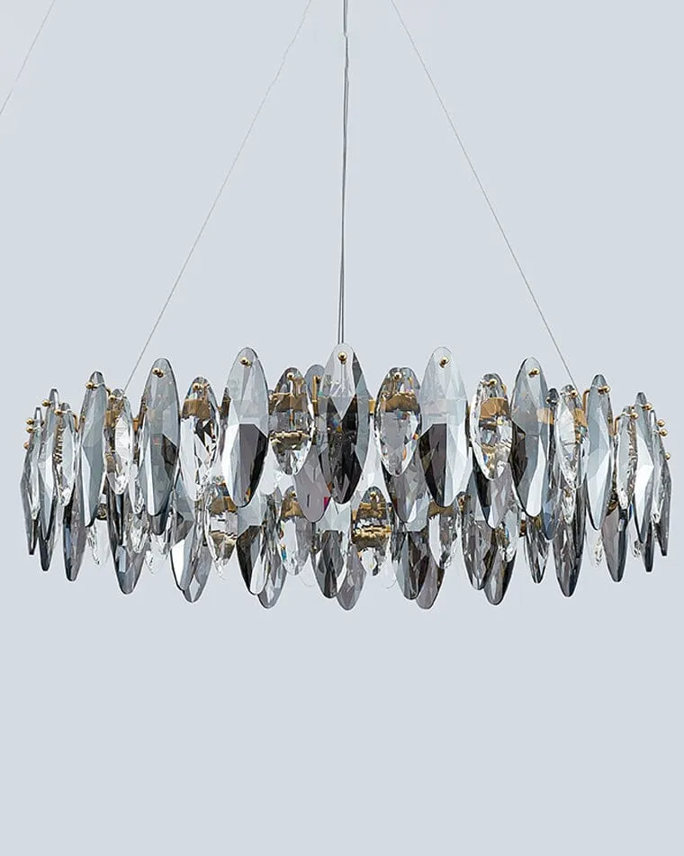 Lustre Moderne en Verre Fumé