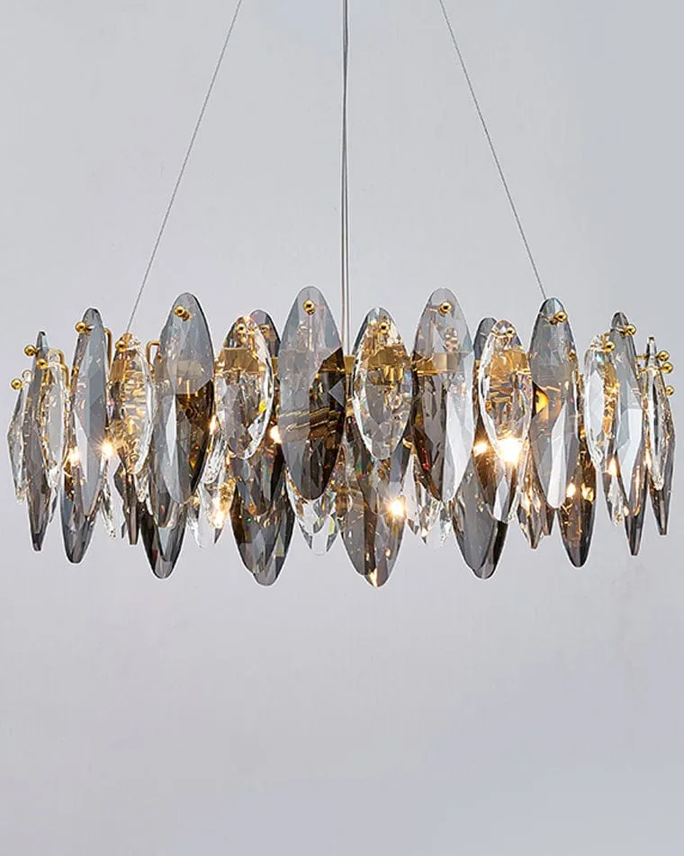 Lustre Moderne en Verre Fumé