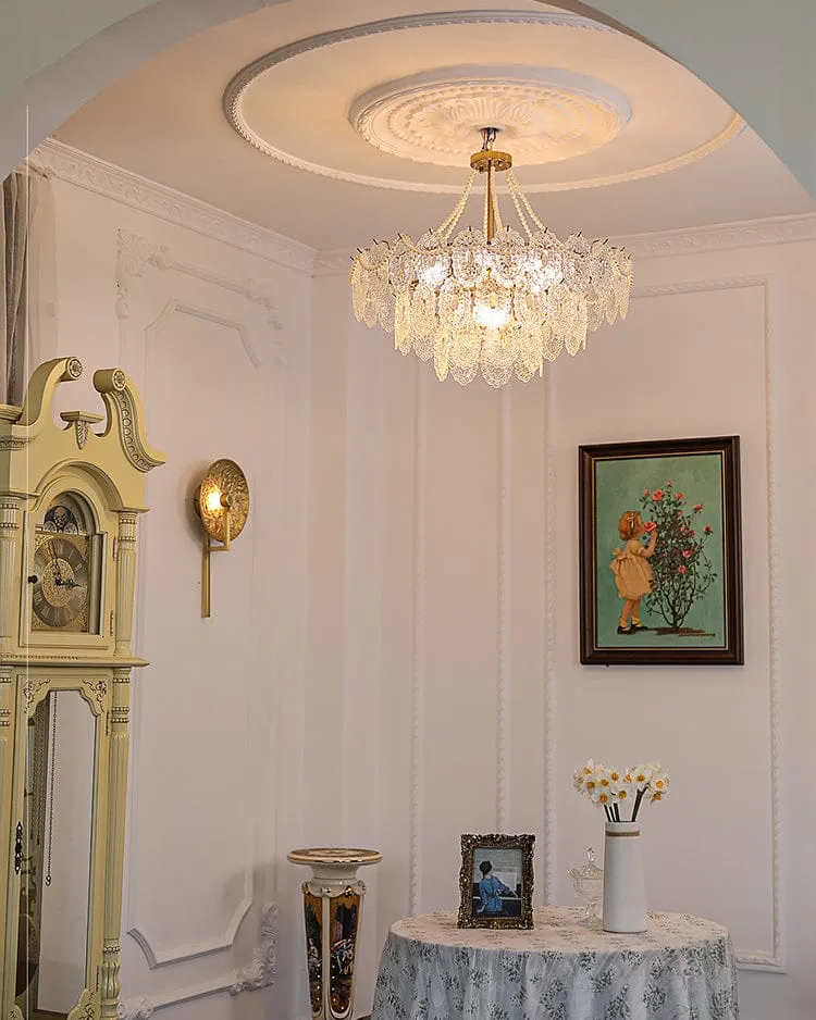 Lustre de Salon en Verre Texturé – Design et Moderne