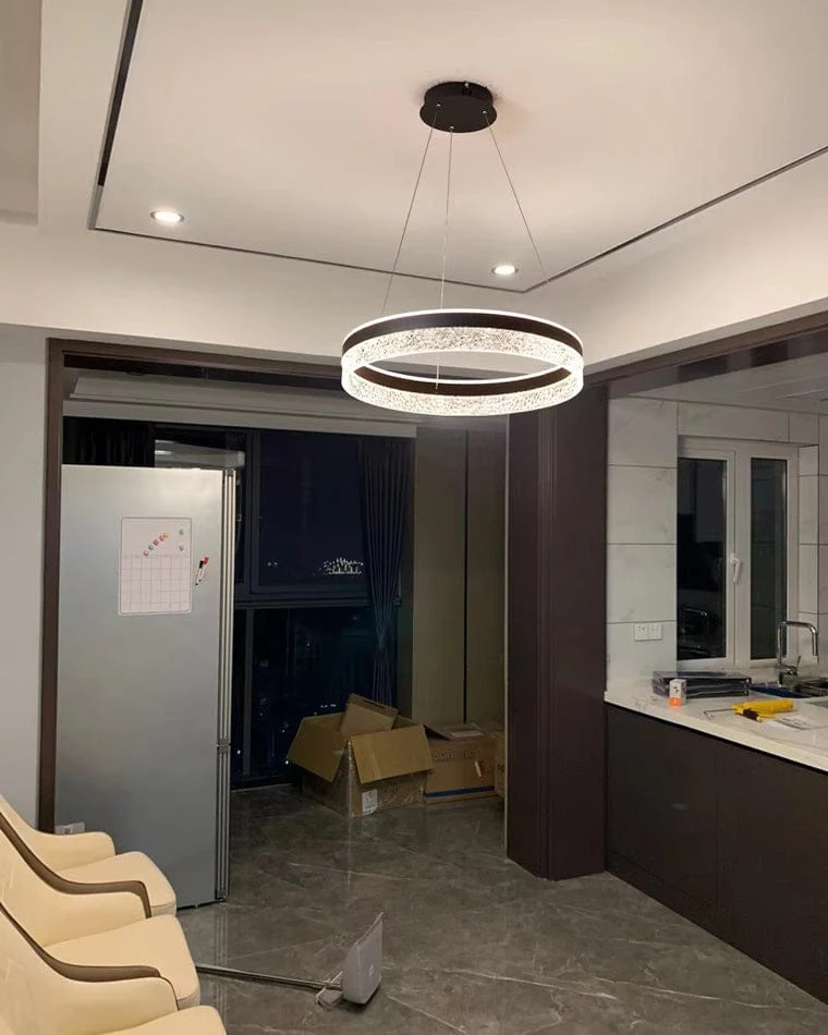 Lustre Design LED en Verre