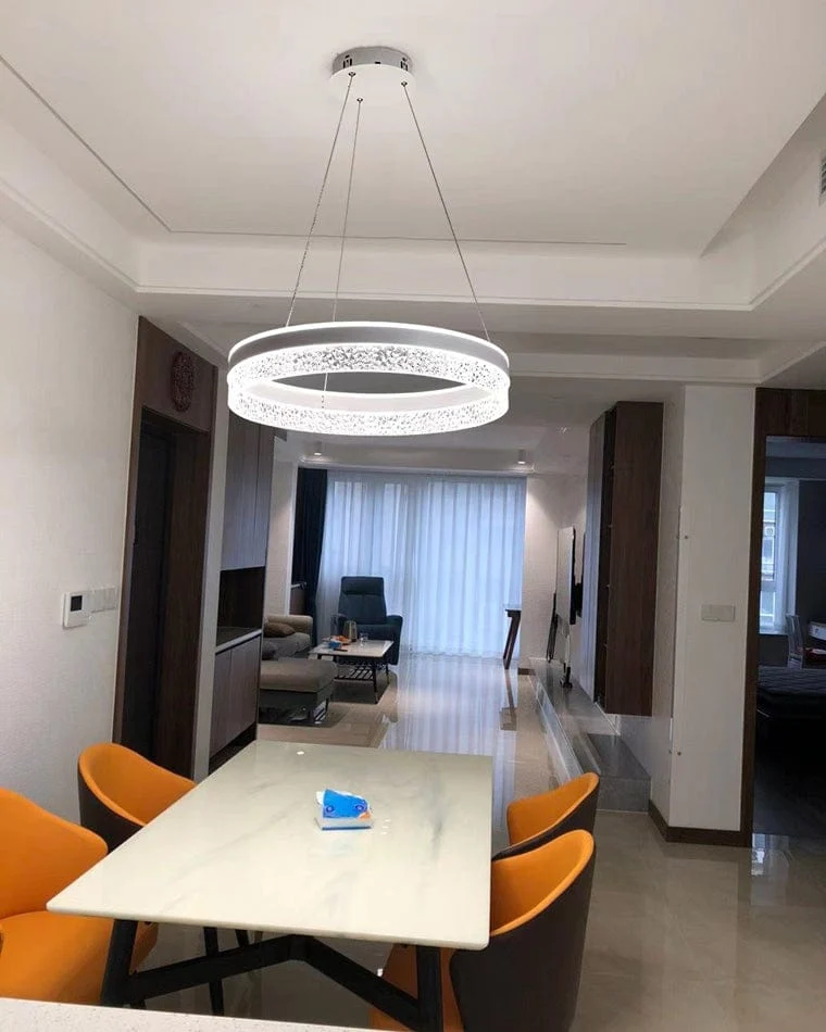 Lustre Design LED en Verre
