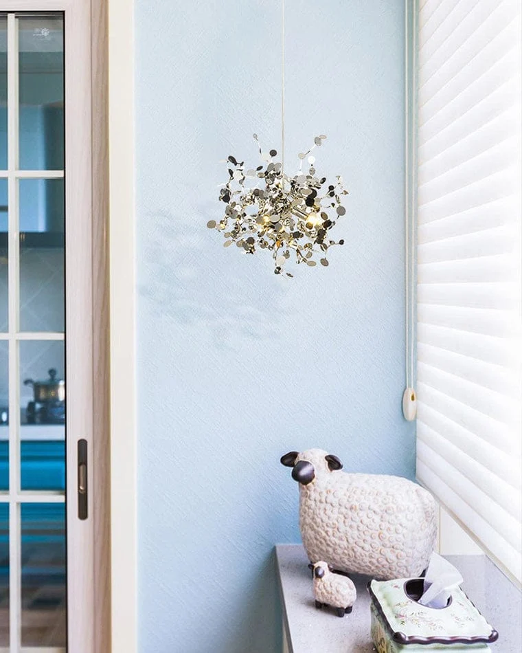 Lustre Suspendu Nuage Doree brillant