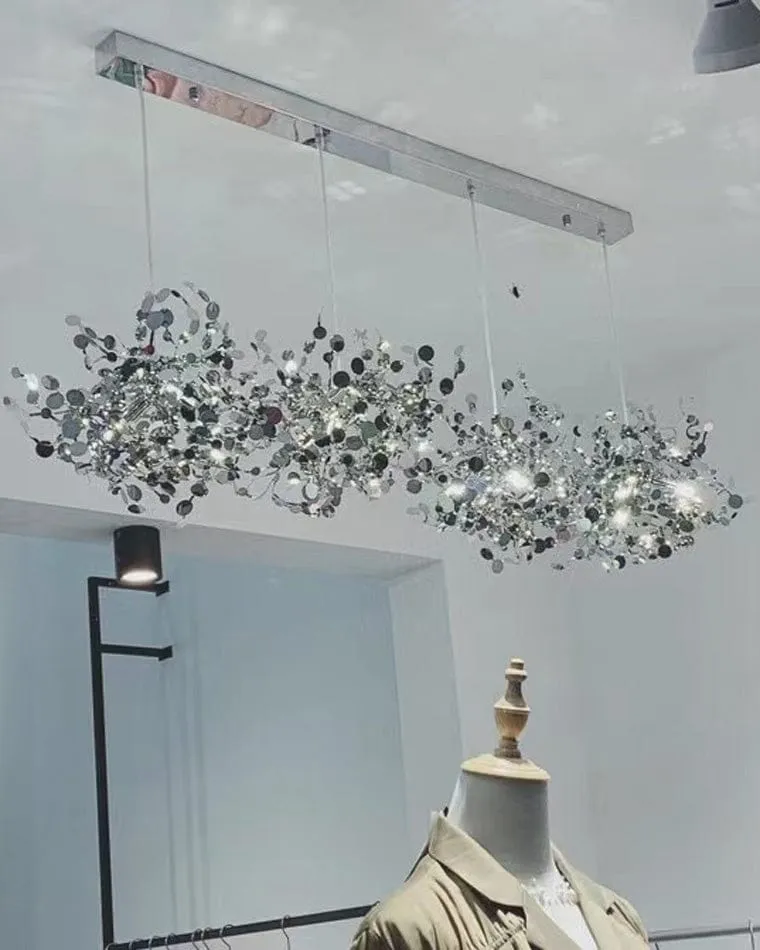 Lustre Suspendu Nuage Doree brillant