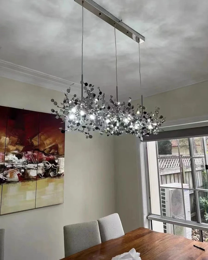Lustre Suspendu Nuage Doree brillant