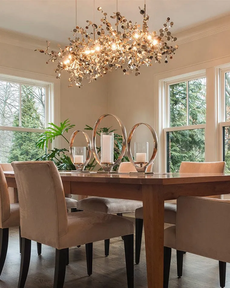 Lustre Suspendu Nuage Doree brillant