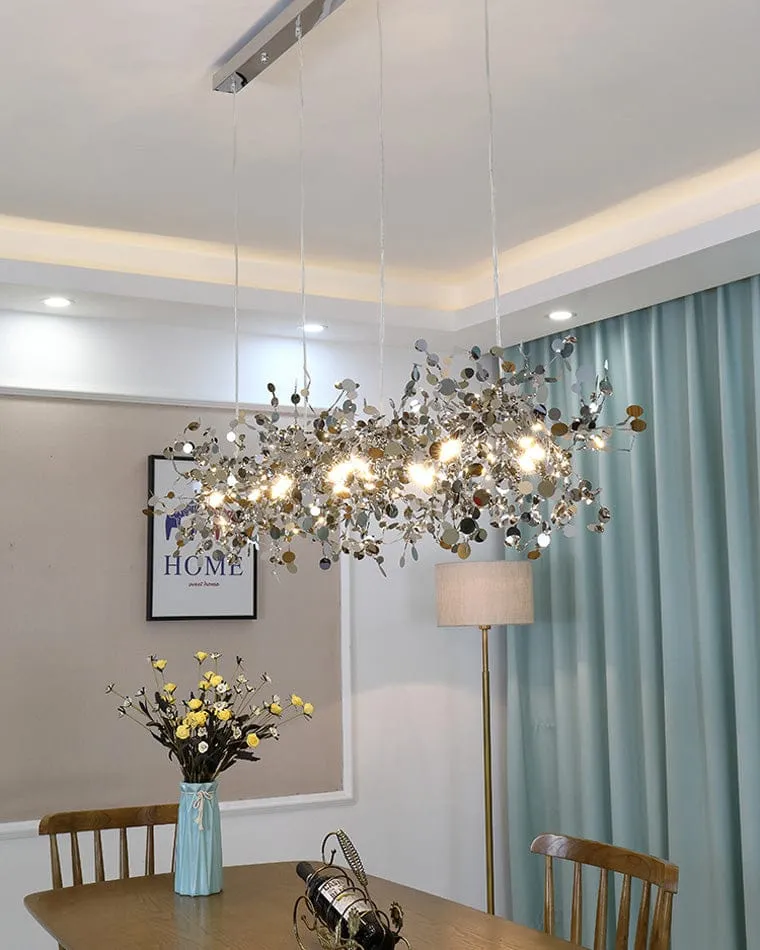 Lustre Suspendu Nuage Doree brillant