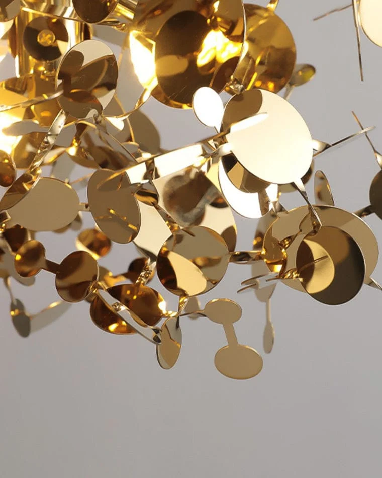Lustre Suspendu Nuage Doree brillant