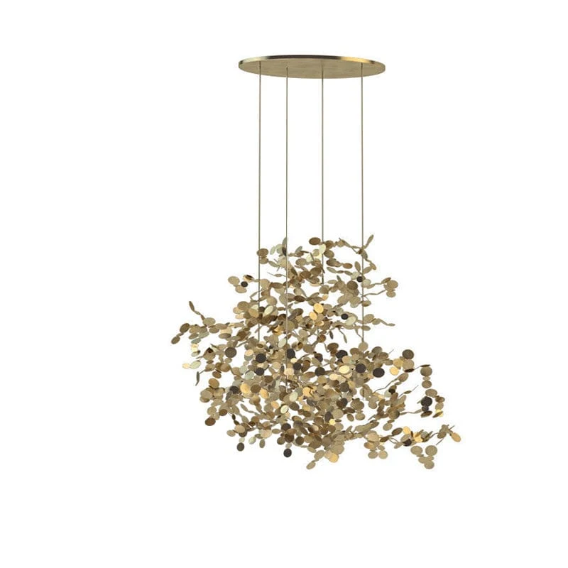 Lustre Suspendu Nuage Doree brillant