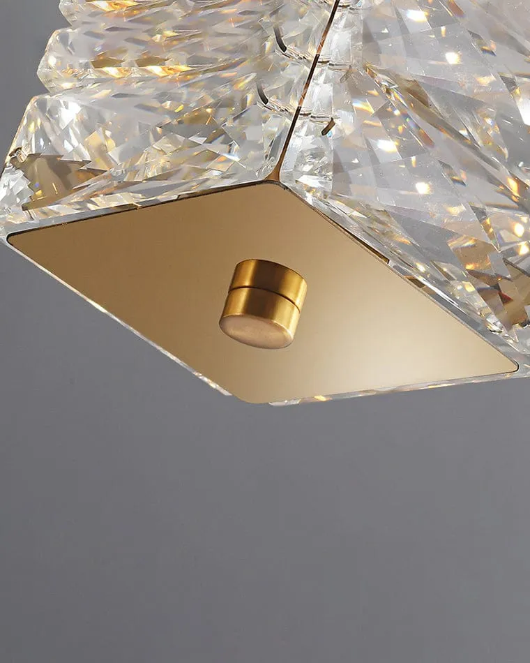Long Lustre Suspension LED en Verre Haut de Gamme