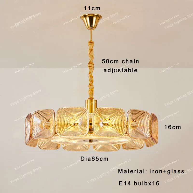 Lustre pour cuisine en verre