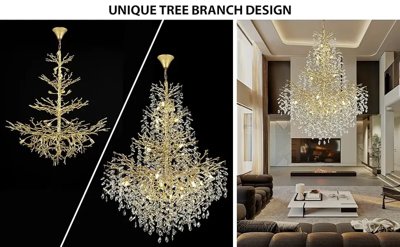 Lustre Design pour Salon et Haut Plafond