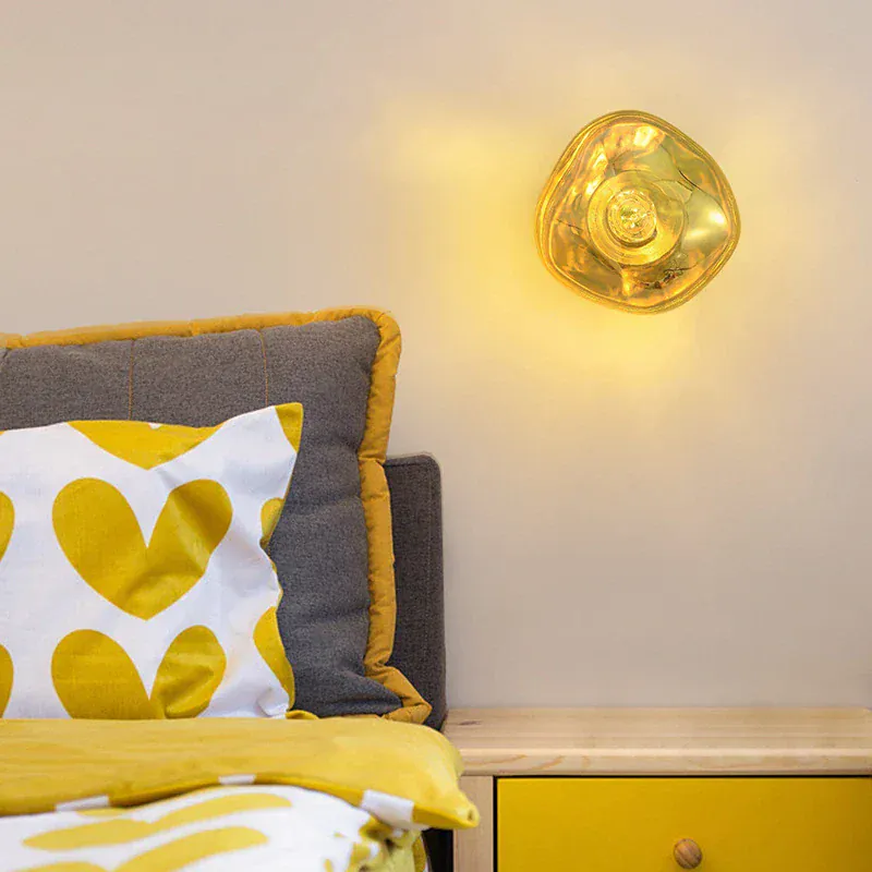 Applique bouton en verre retro