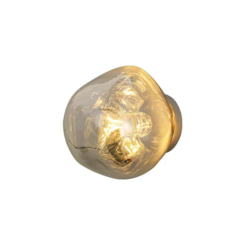 Applique bouton en verre retro