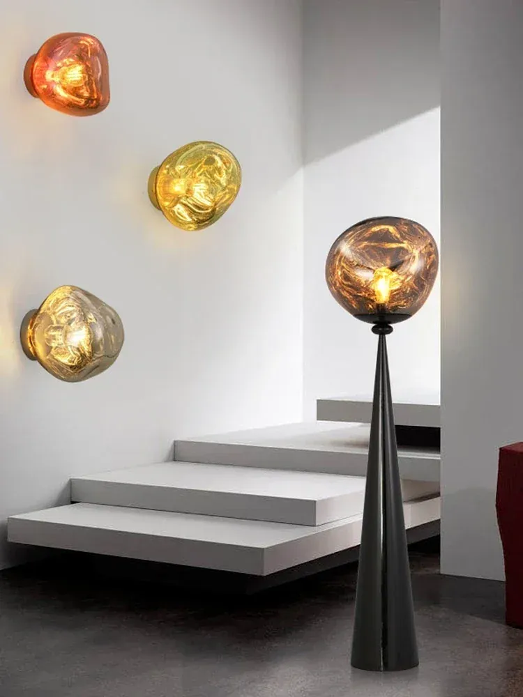 Applique bouton en verre retro