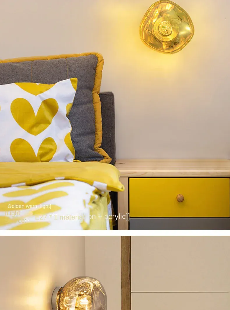 Applique bouton en verre retro