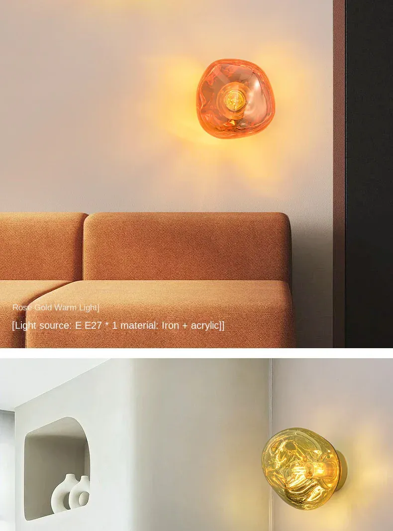 Applique bouton en verre retro