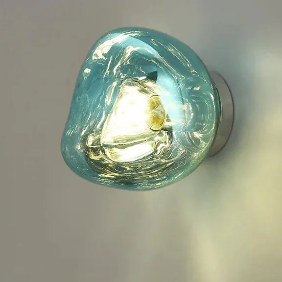 Applique bouton en verre retro