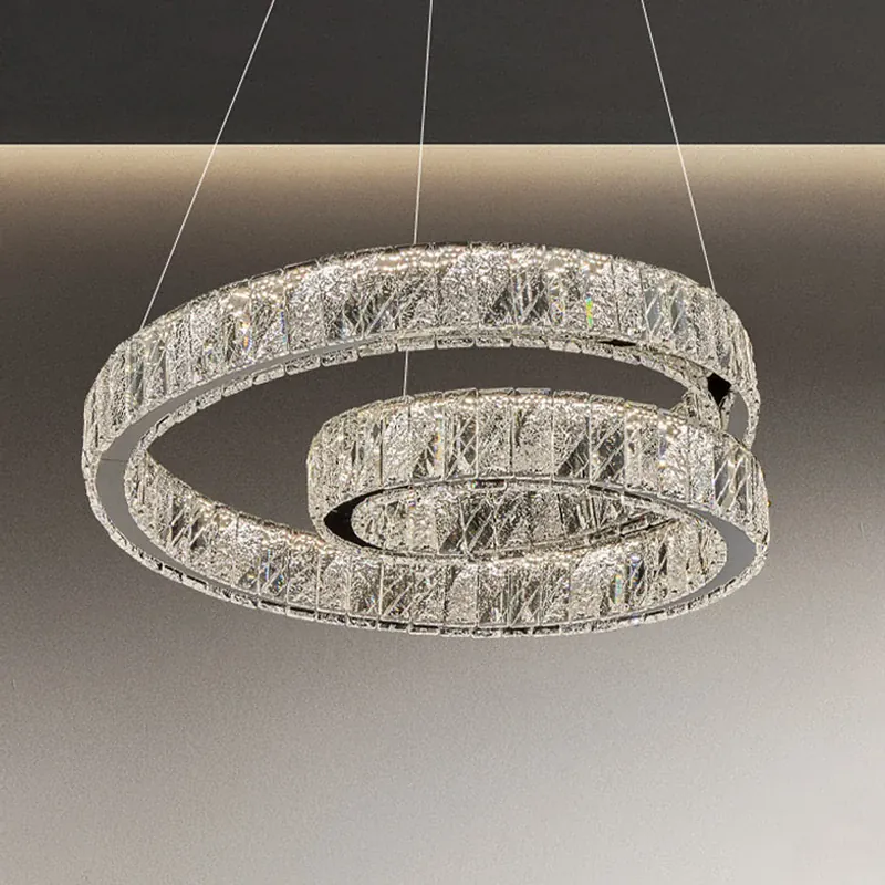 Modern Luxury Led Crystal Chandeliers Home Villa Lighting For Living Dining Room Decoration Pendant Lights Indoor Hotel Fixtures
