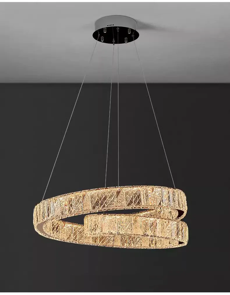 Modern Luxury Led Crystal Chandeliers Home Villa Lighting For Living Dining Room Decoration Pendant Lights Indoor Hotel Fixtures