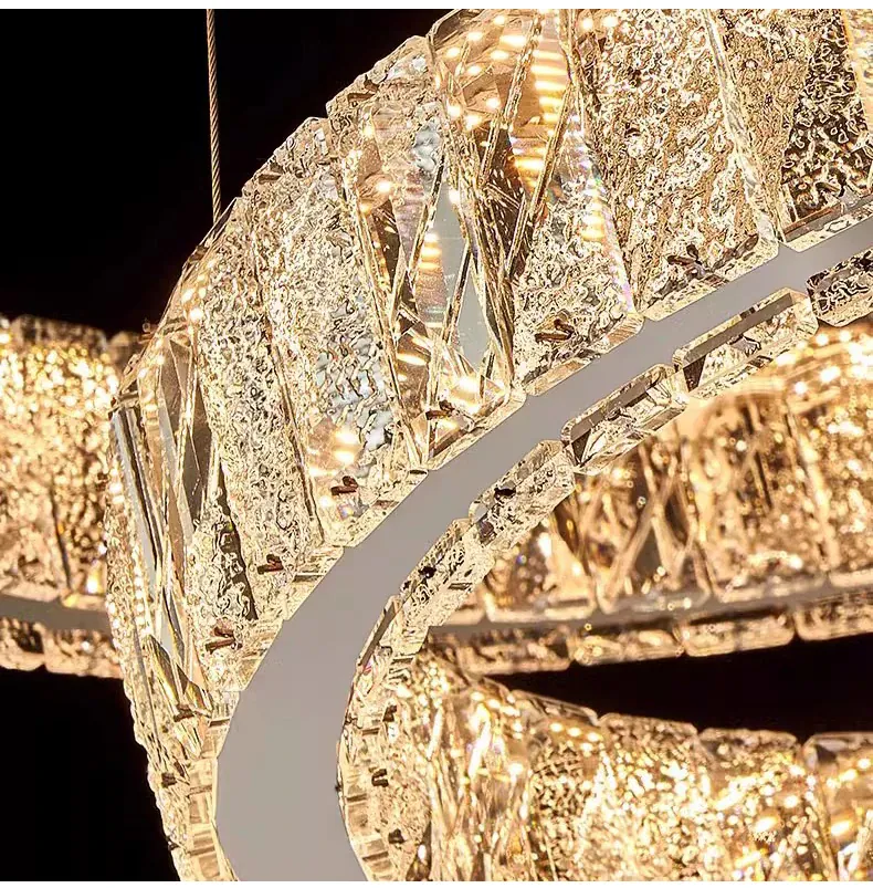 Modern Luxury Led Crystal Chandeliers Home Villa Lighting For Living Dining Room Decoration Pendant Lights Indoor Hotel Fixtures