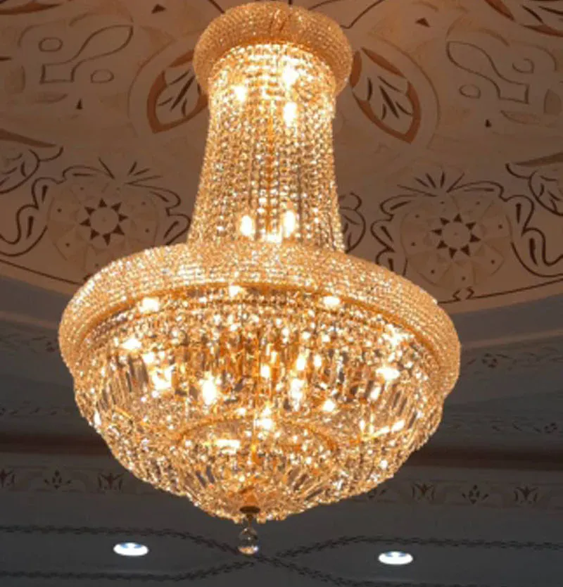 Empire luxury Gold Crystal Chandelier for Foyer kitchen island light Modern Staircase Ceiling light hanging Lamp cristal lustre