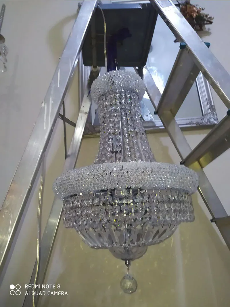 Empire luxury Gold Crystal Chandelier for Foyer kitchen island light Modern Staircase Ceiling light hanging Lamp cristal lustre