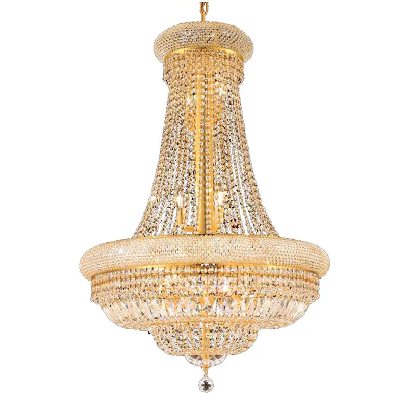 Empire luxury Gold Crystal Chandelier for Foyer kitchen island light Modern Staircase Ceiling light hanging Lamp cristal lustre