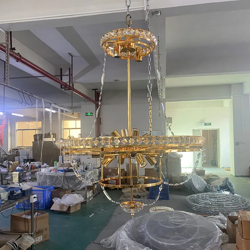 French Empire Gold Crystal Chandelier For Living Room Small Hanging Lamp For Dining Room Kitchen Island Hanging Light Fixture