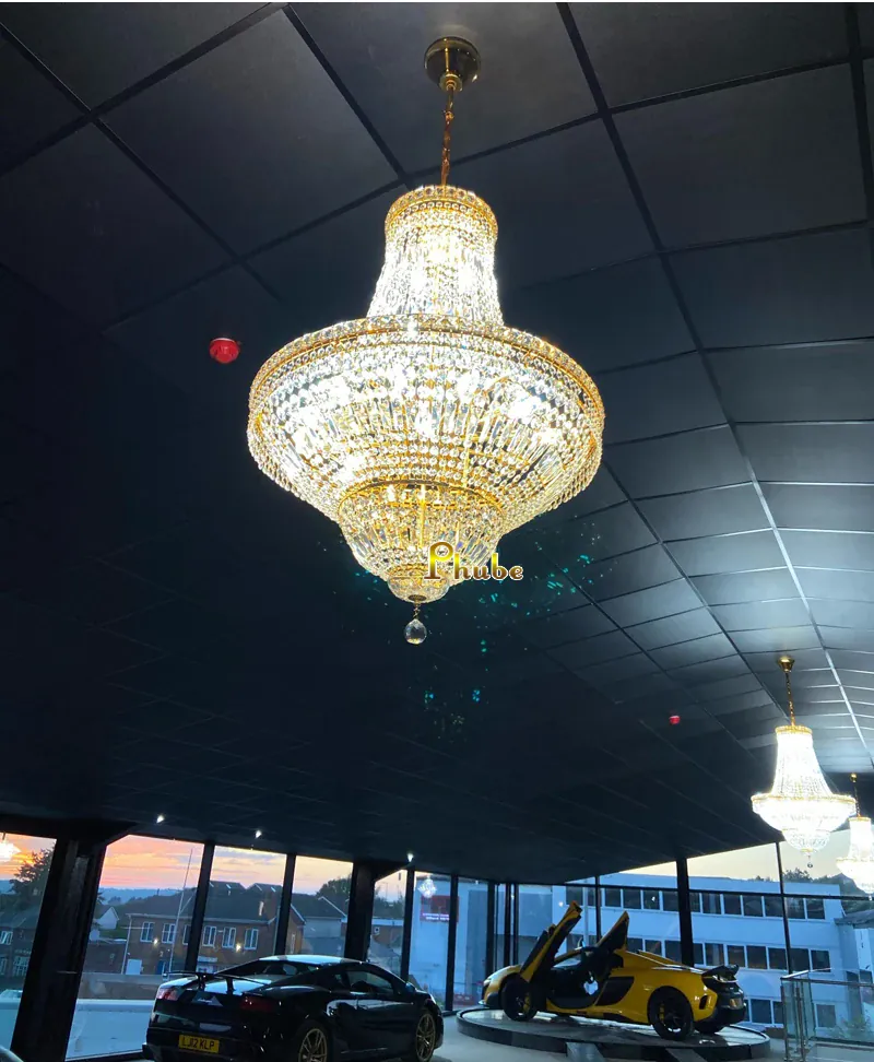 French Empire Gold Crystal Chandelier For Living Room Small Hanging Lamp For Dining Room Kitchen Island Hanging Light Fixture