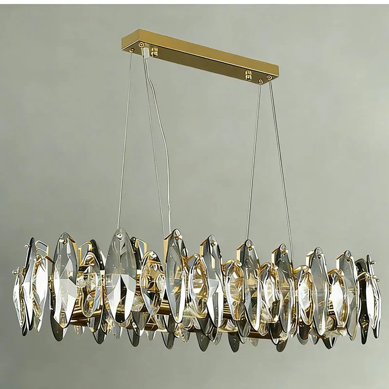 Lustre en verre et cristal haut de gamme