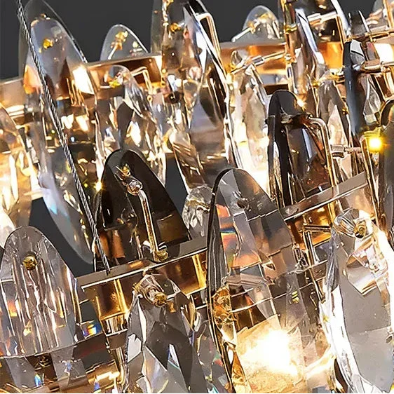 Lustre en verre et cristal haut de gamme