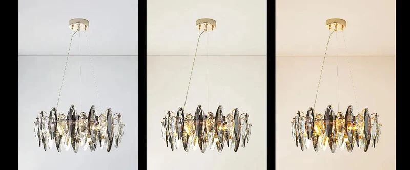 Lustre en verre et cristal haut de gamme