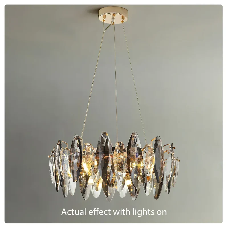 Lustre en verre et cristal haut de gamme