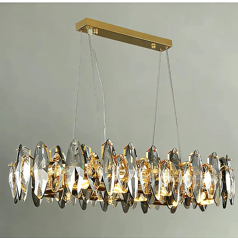 Lustre en verre et cristal haut de gamme