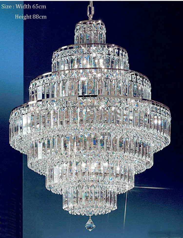 Lustre en verre cristal de style empire