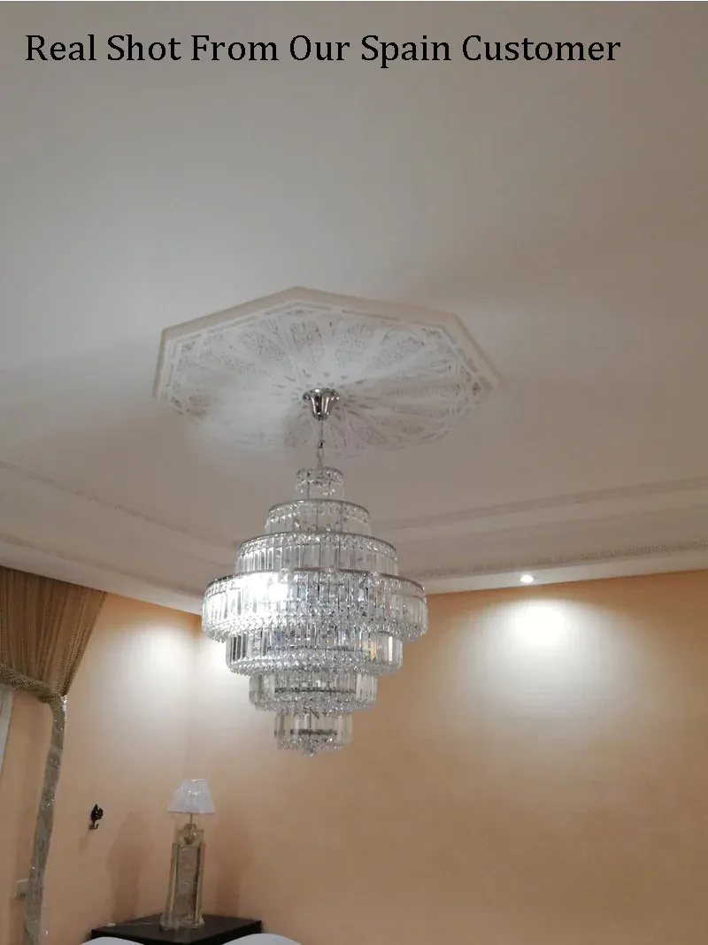 Lustre en verre cristal de style empire