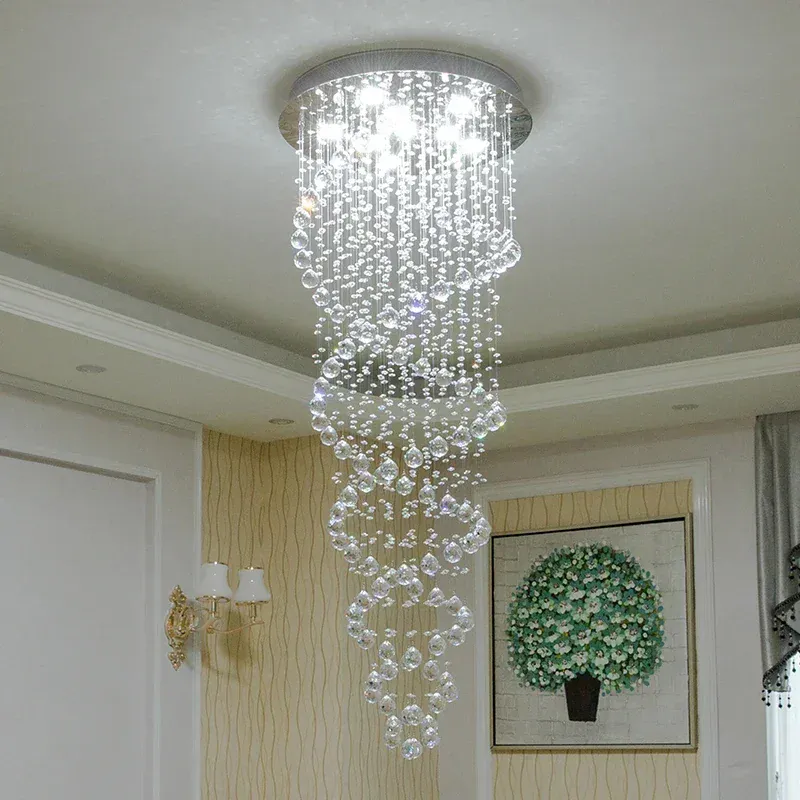 Lustre moderne LED suspendu pour escalier