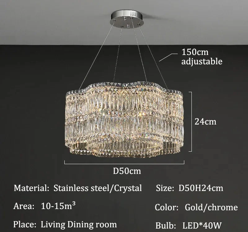 Lustre en verre design italien