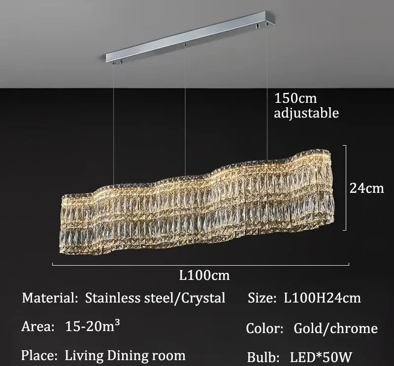Lustre en verre design italien