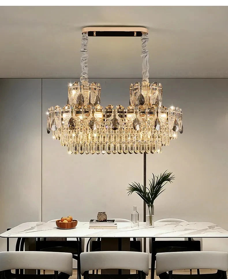 Lustre de luxe en verre haut de gamme