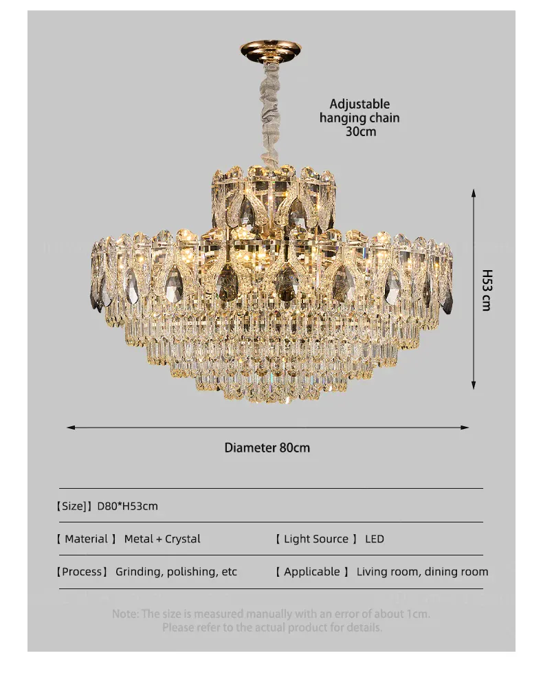 Lustre de luxe en verre haut de gamme