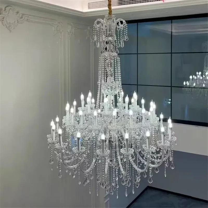 Lustre vintage a pampilles en verre