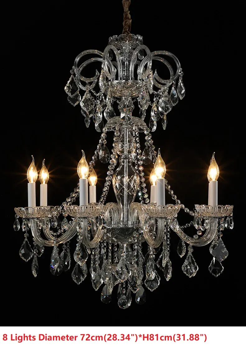 Lustre vintage a pampilles en verre