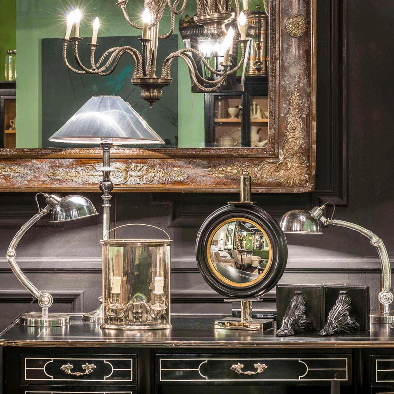 Varenne Lampe en laiton argenté sans abat-jour