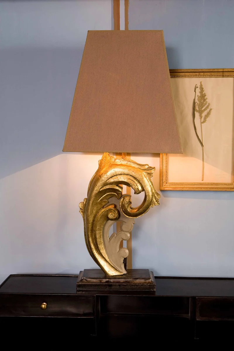 Séville Lampe en fer et bois sans abat-jour